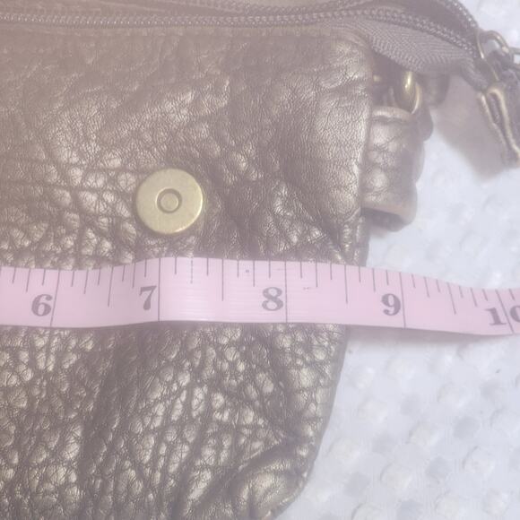 NATURALIZER EUC CROSSBODY ORGANIZER WALLET CROSSBODY BAG. GOLD - Picture 3 of 8